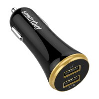 Автомобильное ЗУ SmartBuy® TURBO 1x2.1A,1x1 А, черное,  2 USB (SBP-2020)/62