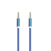 AUX кабель 3.5-3.5 мм (M-M), AUX STRAIGHT, 1 м, синий (A-35-35box blue)