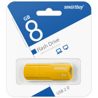 USB 2.0 накопитель SmartBuy 8GB CLUE Yellow (SB8GBCLU-Y)