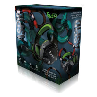 Игровая гарнитура Smartbuy RUSH ASPID, 40мм, переходник для ПК,  черн/зелен (SBHG-9760)/20
