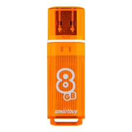 USB 2.0 накопитель Smartbuy 8GB Glossy series Orange (SB8GBGS-Or) - 