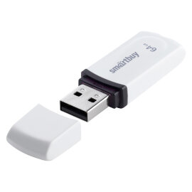 USB накопитель Smartbuy 64GB Paean White (SB64GBPN-W) - 