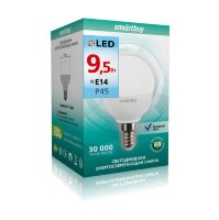 Светодиодная (LED) Лампа Smartbuy-P45-9,5W/4000/E14 (SBL-P45-9_5-40K-E14)/100