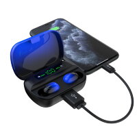Внутриканальная TWS Bluetooth-гарнитура Smartbuy i500,Touch, пауэрбанк 2800мАч, черн-синяя(SBH-3022)